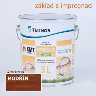 Teknos základ 2907 tónovaný Modřín 9012 na dřevo 3,00 L