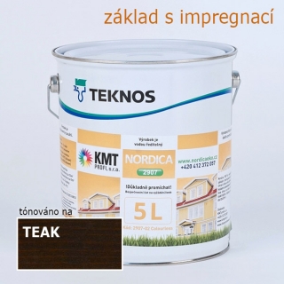 Teknos základ 2907 tónovaný Teak 9016 na dřevo 5,00 L