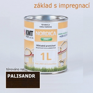 Teknos základ 2907 tónovaný Palisandr 9016 na dřevo 1,00 L