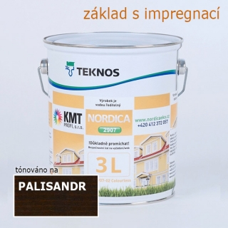 Teknos základ 2907 tónovaný Palisandr 9016 na dřevo 3,00 L