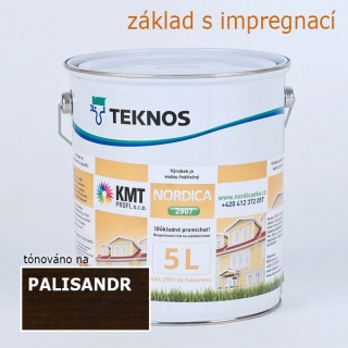 Teknos základ 2907 tónovaný Palisandr 9016 na dřevo 5,00 L