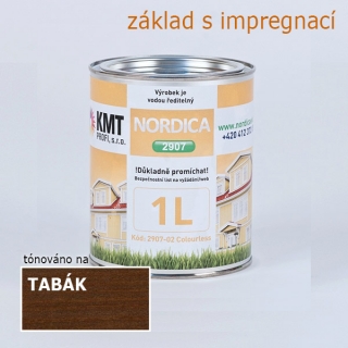 Teknos základ 2907 tónovaný Tabák 9015 na dřevo 1,00 L