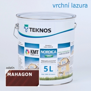 Teknos Nordica Eko Mahagon lazura na dřevo 5,00 L