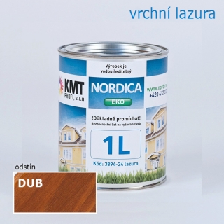 Teknos Nordica Eko Dub lazura na dřevo 1,00 L