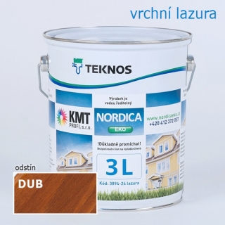 Teknos Nordica Eko Dub lazura na dřevo 3,00 L