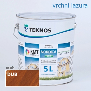 Teknos Nordica Eko Dub lazura na dřevo 5,00 L