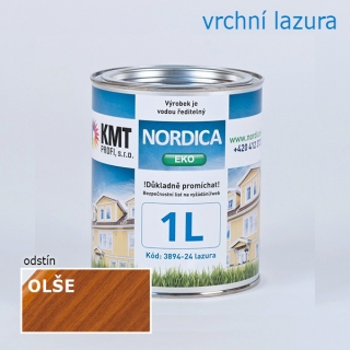 Teknos Nordica Eko Olše lazura na dřevo 1,00 L