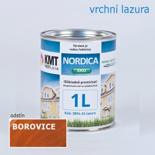 Teknos Nordica Eko Borovice lazura na dřevo 1,00 L