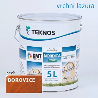 Teknos Nordica Eko Borovice lazura na dřevo 5,00 L