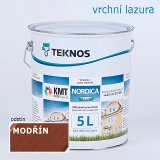 Teknos Nordica Eko Modřín lazura na dřevo 5,00 L