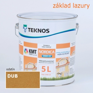 Teknos Nordica 2900-22 základ Dub 9009 na dřevo 5,00 L