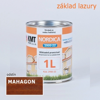Teknos Nordica 2900-22 základ Mahagon 9012 na dřevo 1,00 L