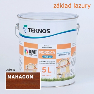 Teknos Nordica 2900-22 základ Mahagon 9012 na dřevo 5,00 L