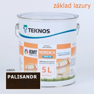 Teknos Nordica 2900-22 základ Palisandr 9016 na dřevo 5,00 L