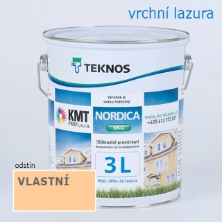 Teknos Nordica Eko (vlastní) lazura na dřevo 3,00 L